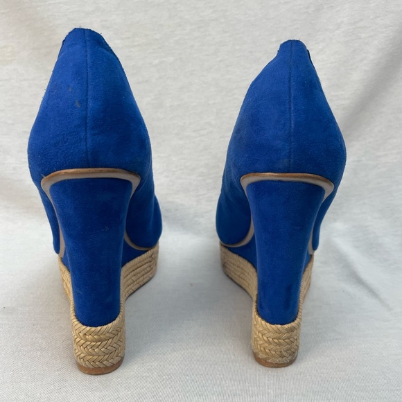 Zara royal blue platform peep tie sandle - Picture 5 of 6